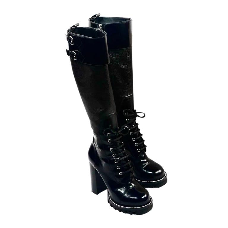weed Unforeseen circumstances snow White LOUIS VUITTON Military Black Leather Knee- High Heel Boots Size 38 at  1stDibs | louis vuitton high heel boots, louis vuitton heel boots, military  high heel boots
