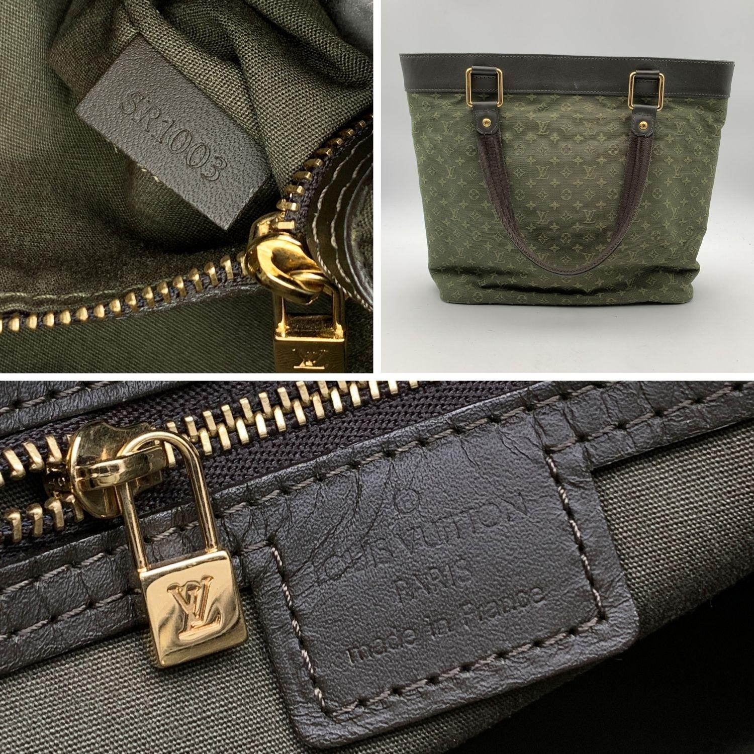 Black Louis Vuitton Military Green Mini Lin Monogram Lucille GM Tote Bag