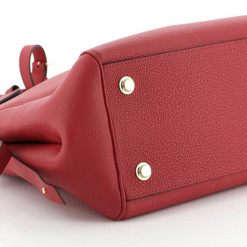 Red Louis Vuitton Milla Handbag Veau Nuage Calfskin MM