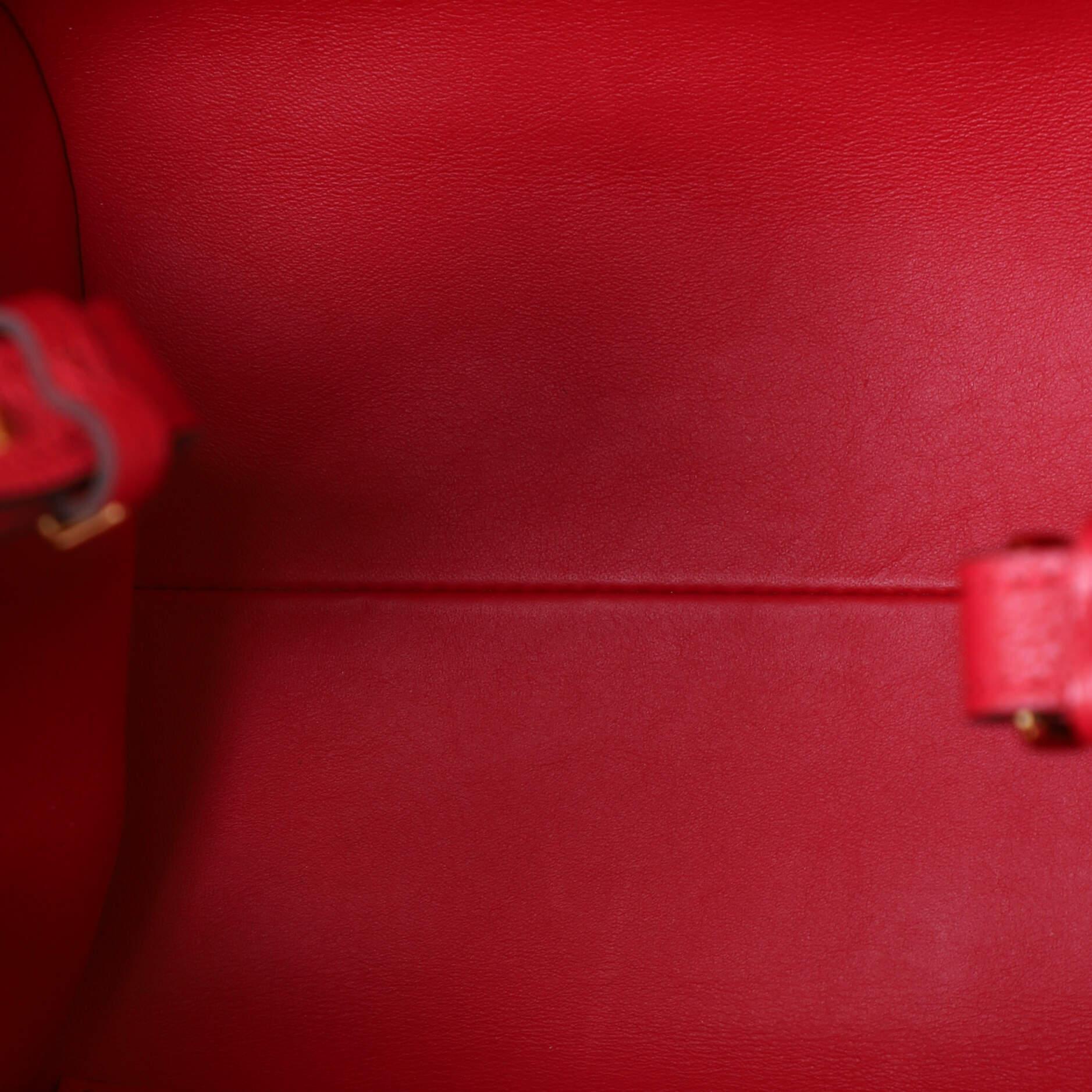 Red Louis Vuitton Milla Handbag Veau Nuage Calfskin PM