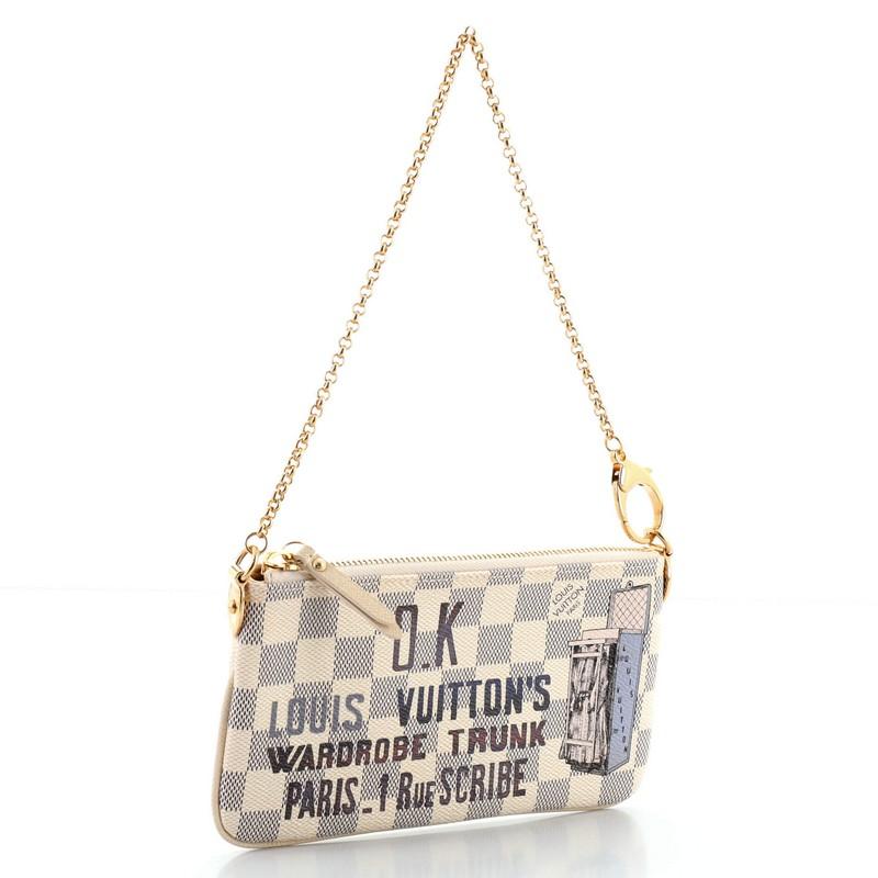 Beige Louis Vuitton Milla Pochette Limited Edition Damier MM