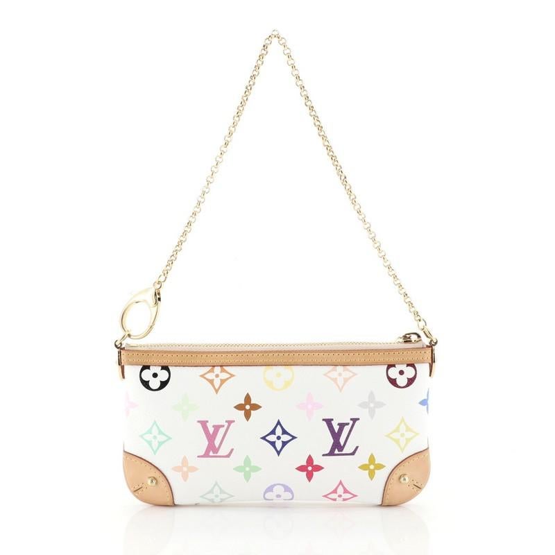 Beige Louis Vuitton Milla Pochette Monogram Multicolor MM