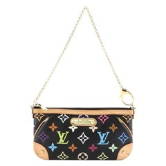 LOUIS VUITTON Monogram Multicolor Pochette Milla MM White 69751