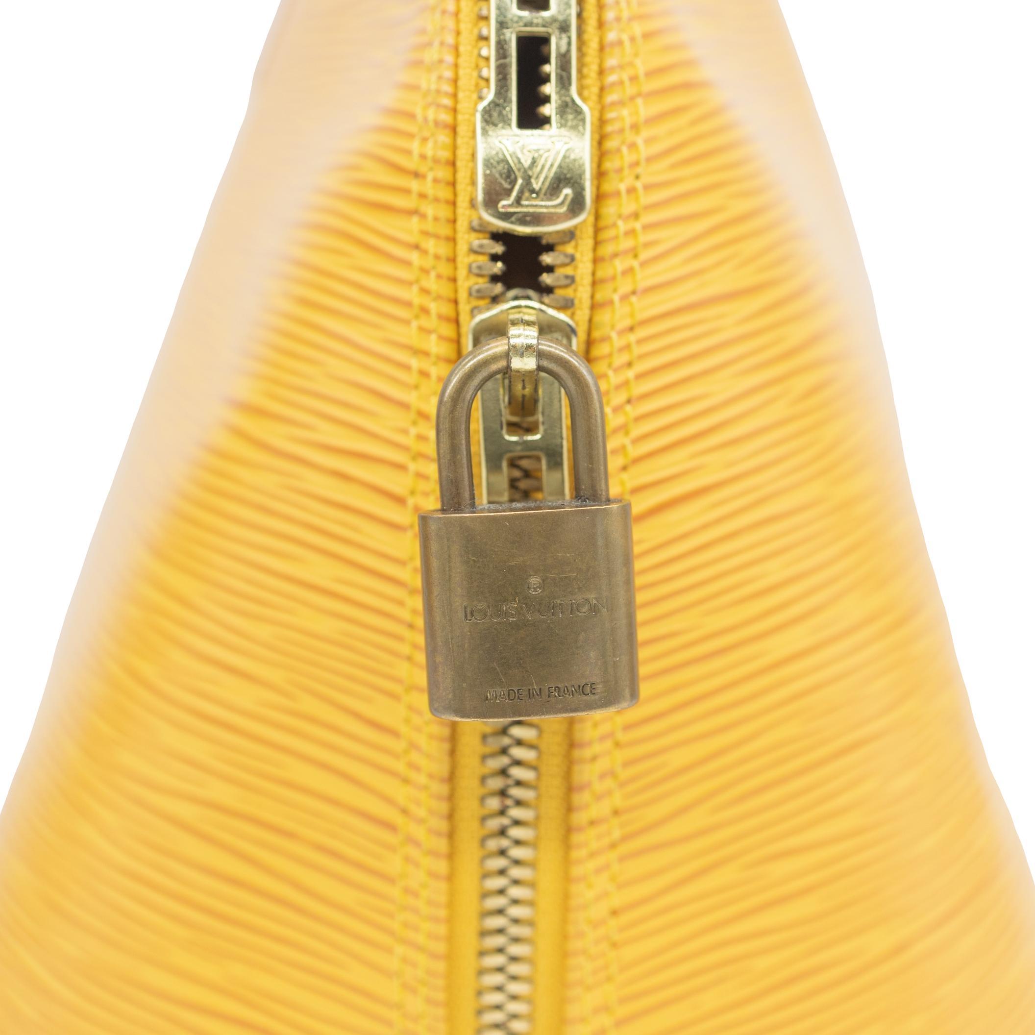 Louis Vuitton Mimosa Yellow EPI Leather Alma PM Top Handle Bag, 1996. For Sale 7