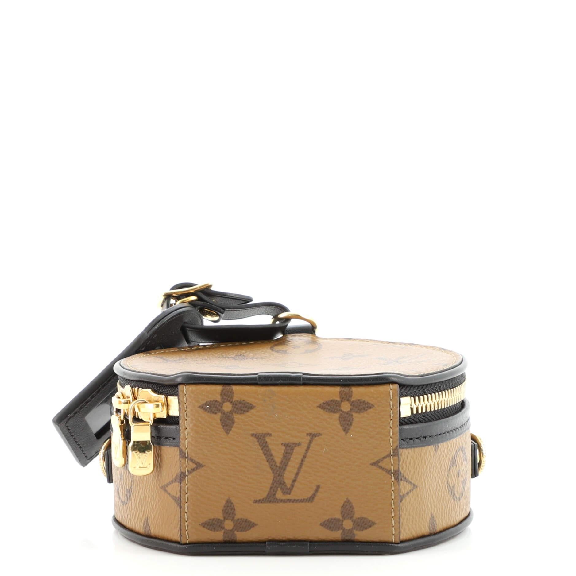 Brown Louis Vuitton Mini Boite Chapeau Bag Reverse Monogram Canvas