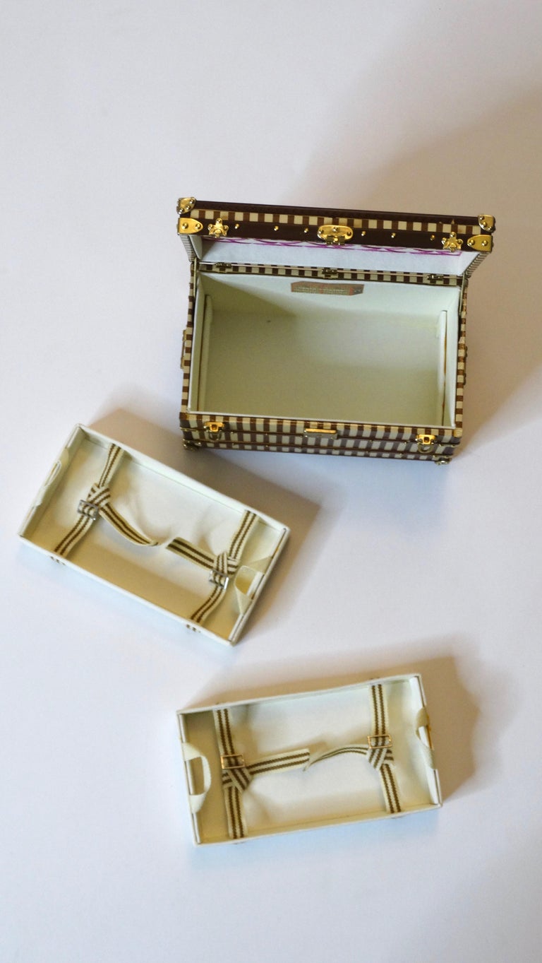 LV Mini Steamer Trunk Jewelry Gadget Accessory Box  Louis vuitton jewelry, Jewelry  box diy, Mini steamer