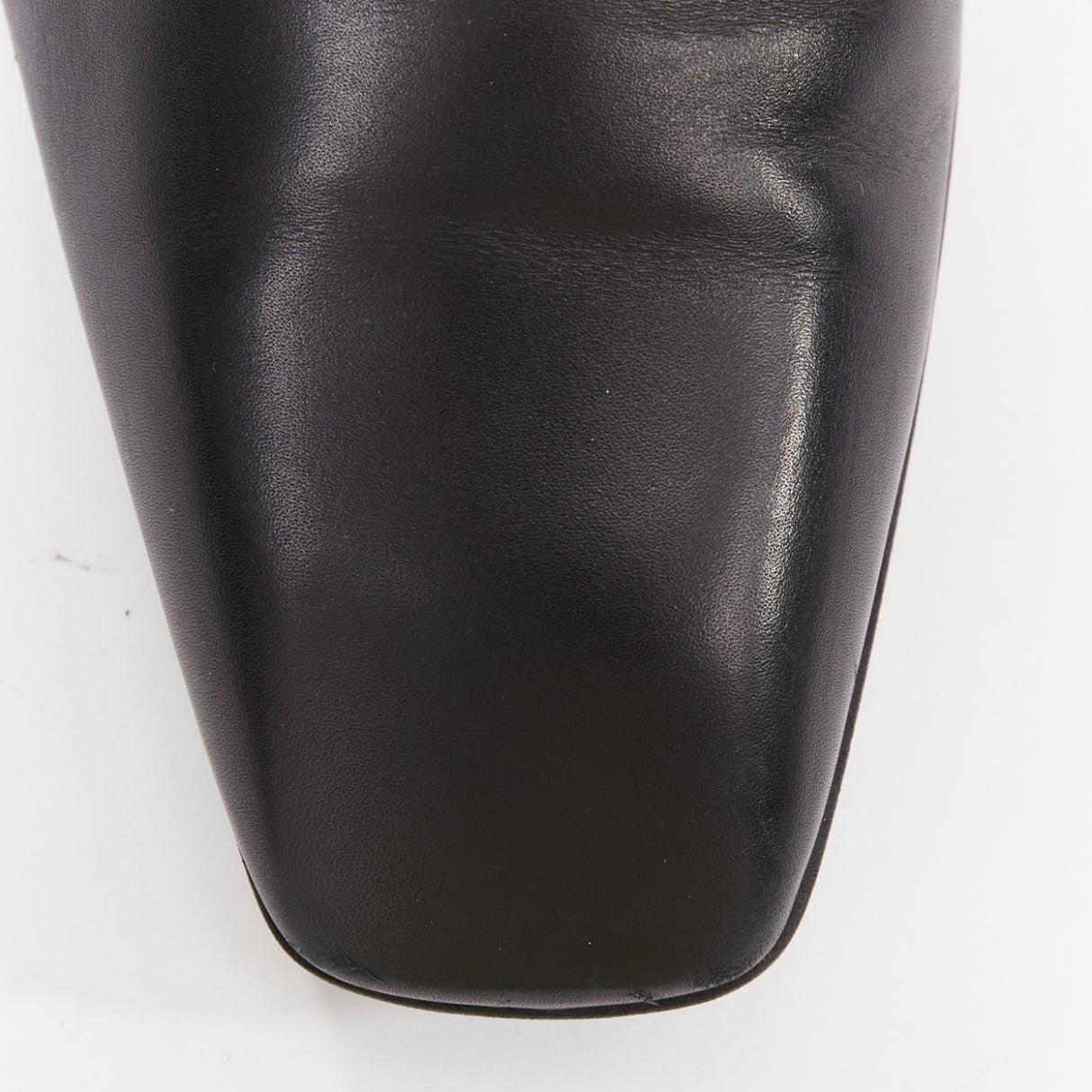 LOUIS VUITTON Mini Lin negro monograma lona saure puntera botas de montar EU37.5 en venta 1