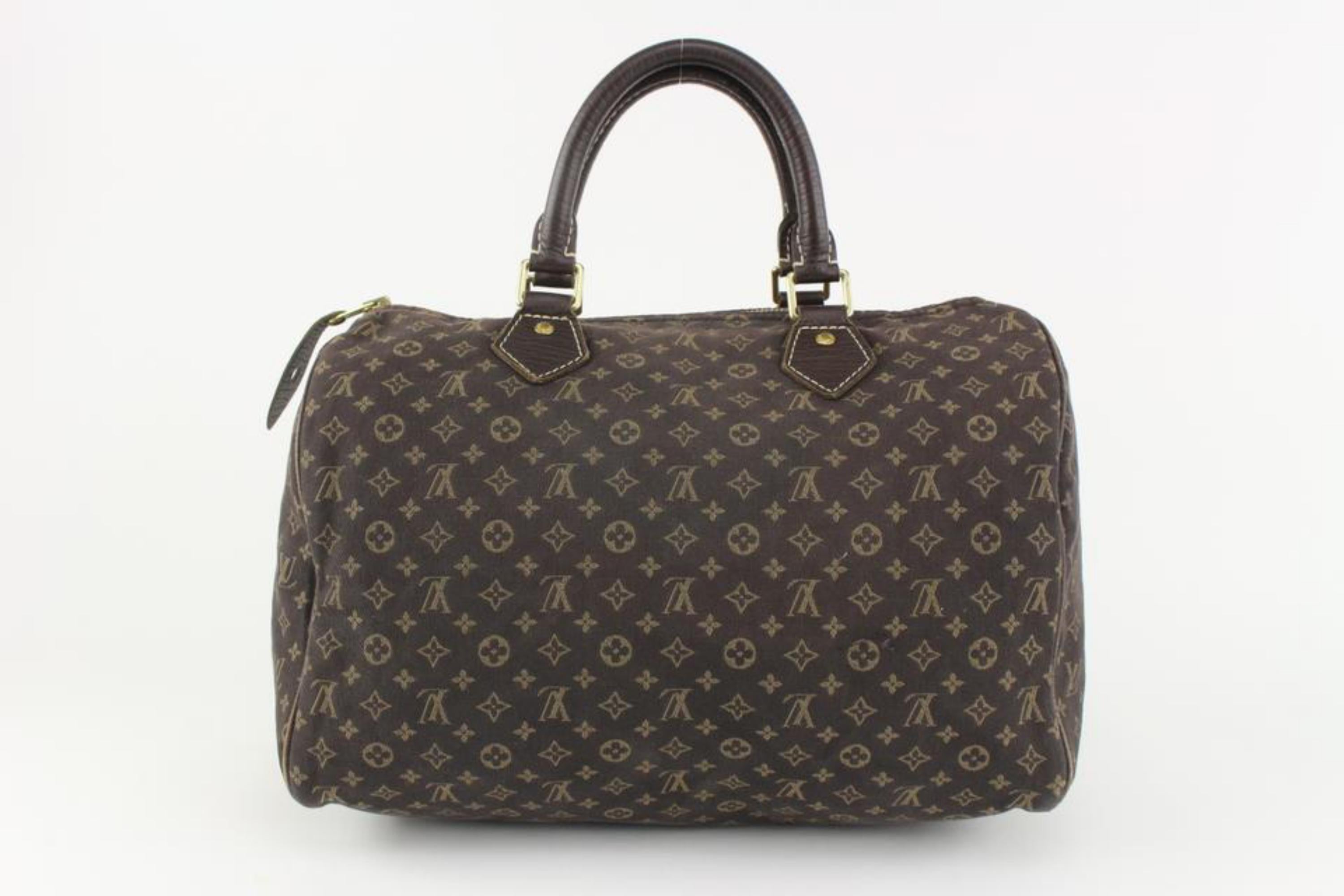 Black Louis Vuitton Mini Lin Brown Monogram Idylle Speedy 30 Bag 1130lv18