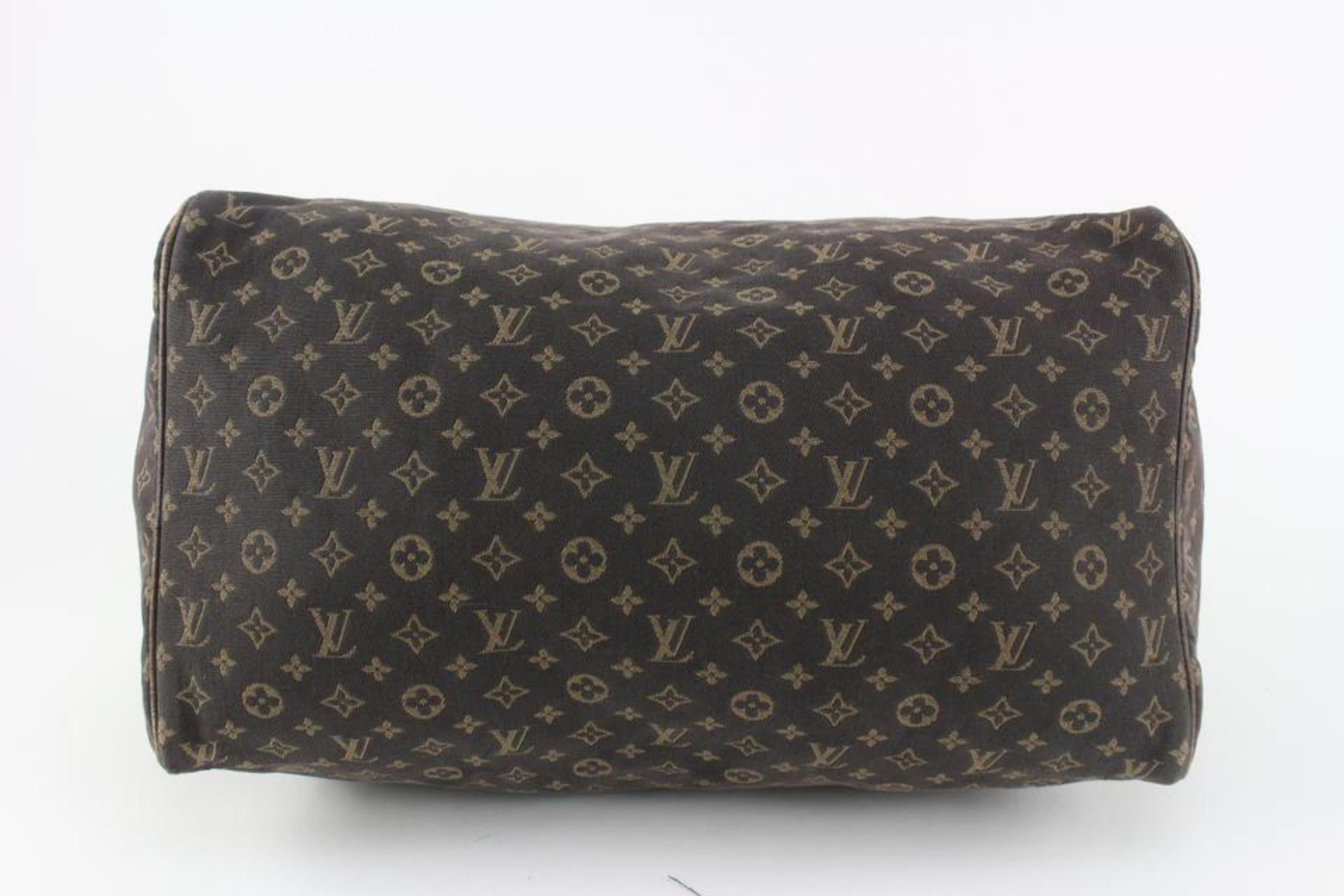 Louis Vuitton Mini Lin Brown Monogram Idylle Speedy 30 Bag 1130lv18 In Good Condition In Dix hills, NY
