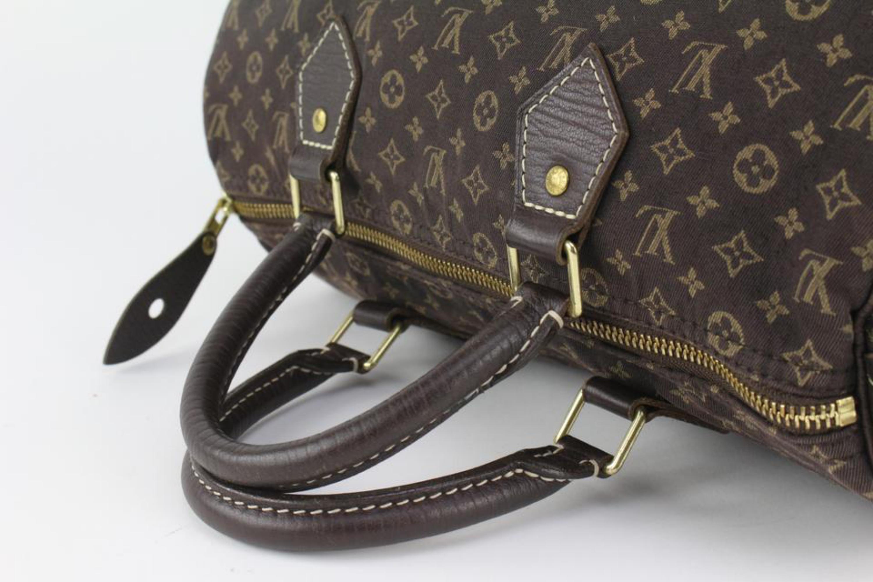 Women's Louis Vuitton Mini Lin Brown Monogram Idylle Speedy 30 Bag 1130lv18