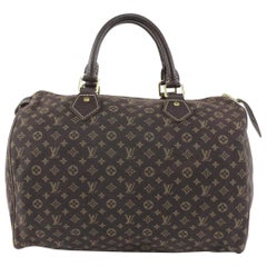 Louis Vuitton Mini Lin Brown Monogram Idylle Speedy 30 Bag 1130lv18