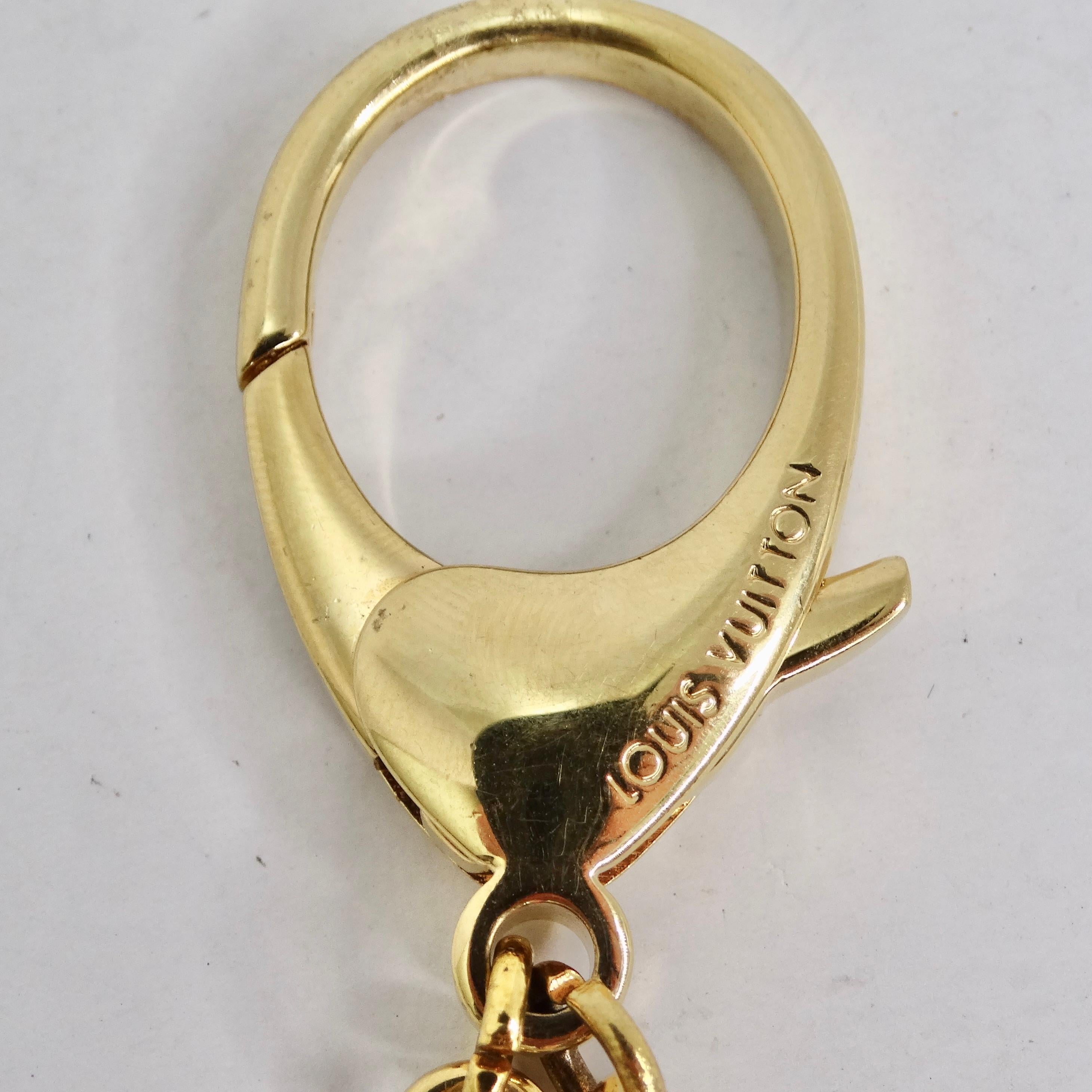 LOUIS VUITTON Anneau Cles Key Holder Metal Gold Tone LV Auth