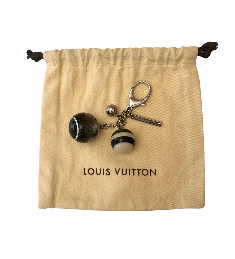 Authentic LOUIS VUITTON Mini Lin Croisette Bag Charm Violet Key Chain