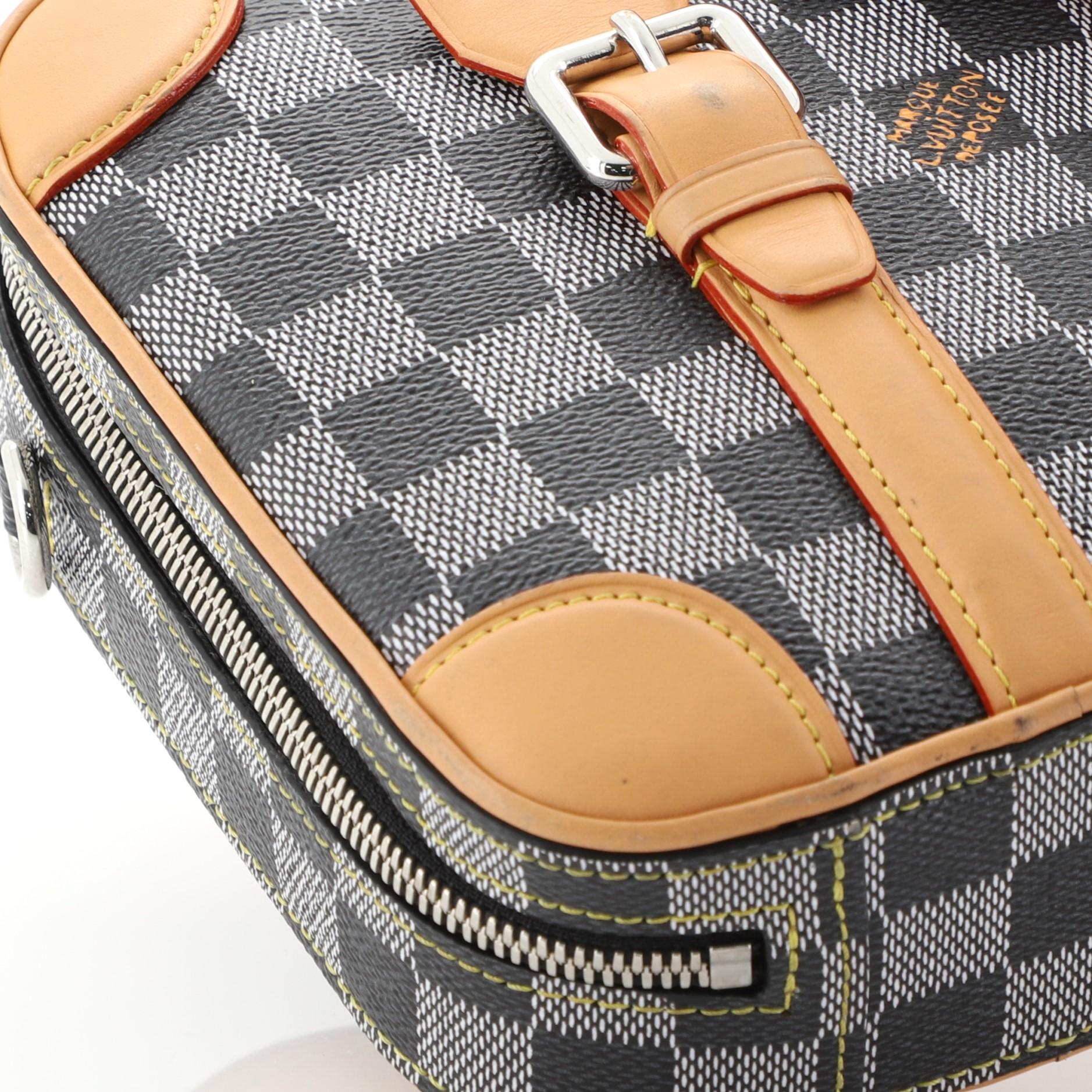Brown Louis Vuitton Mini Luggage Vertical Limited Edition Colored Damier