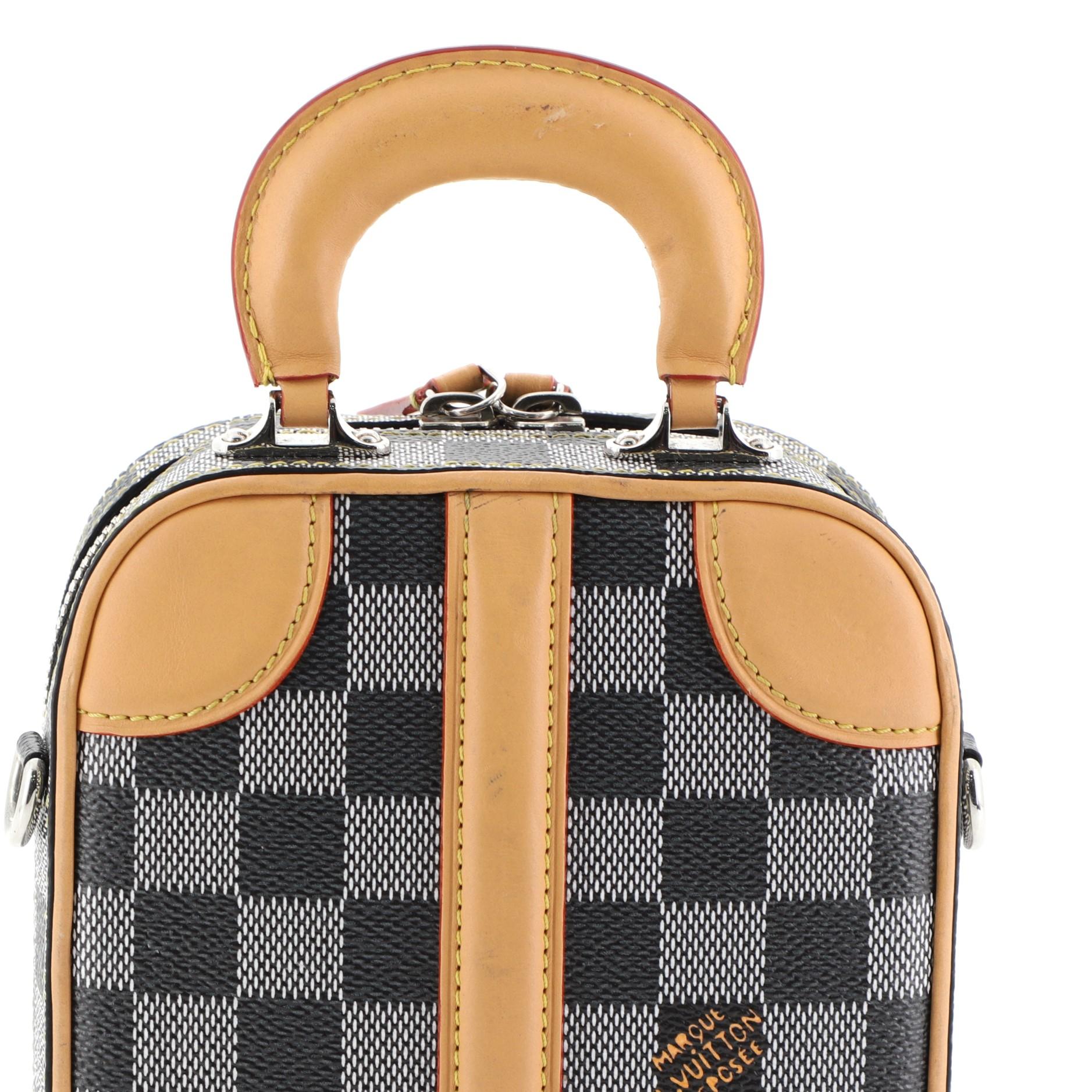 Louis Vuitton Mini Luggage Vertical Limited Edition Colored Damier In Good Condition In NY, NY