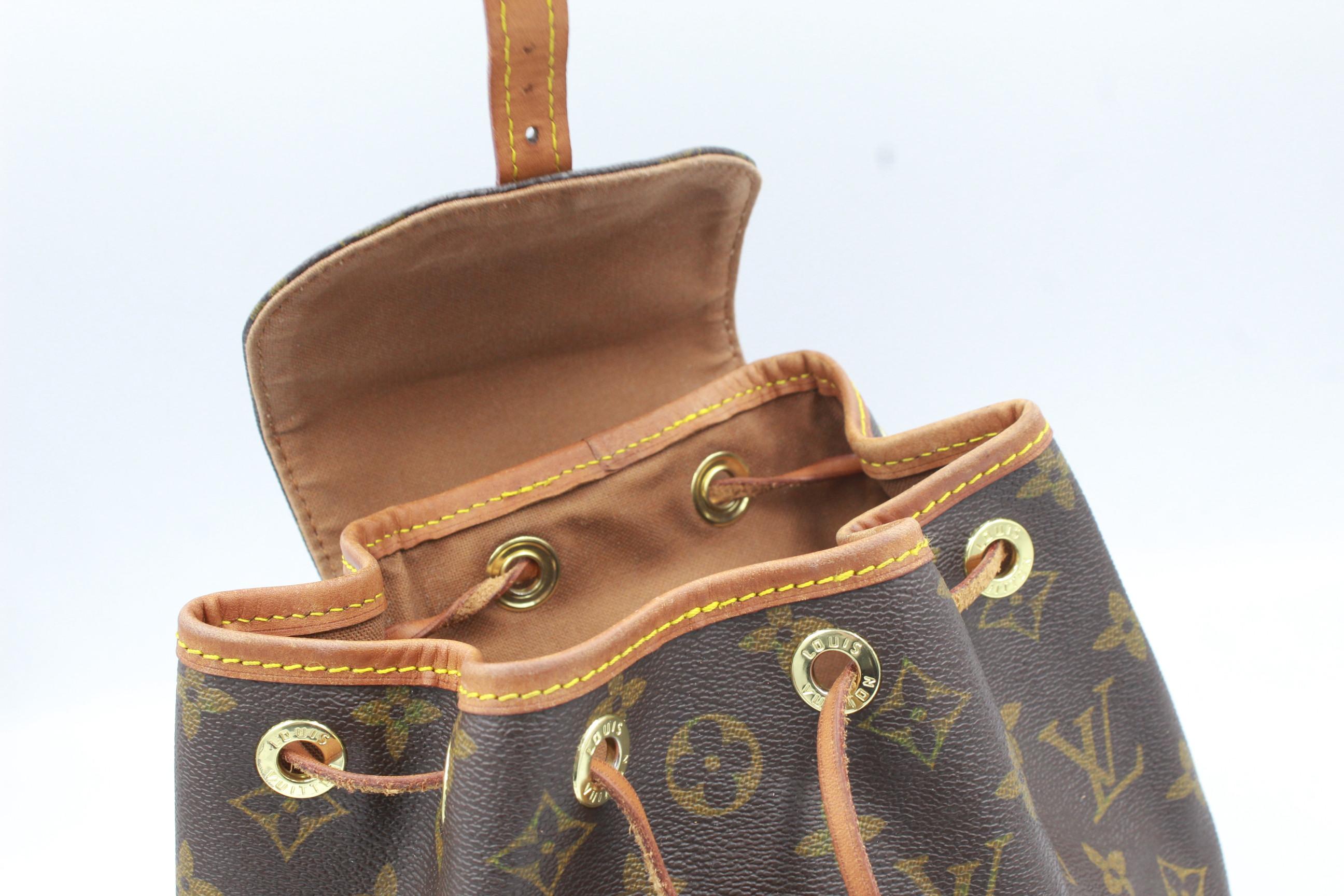 Louis Vuitton mini Montsouris backpack in monogram canvas In Good Condition For Sale In Paris, FR