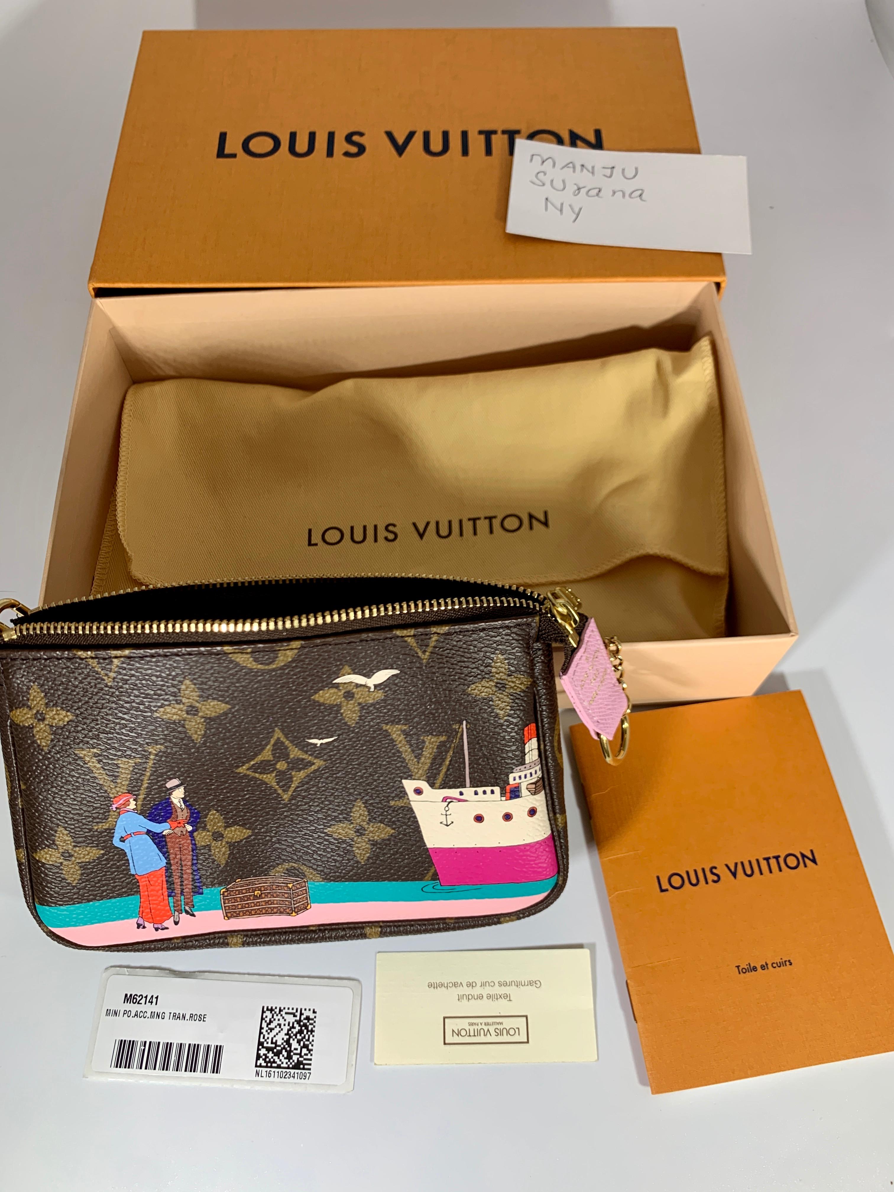 Louis Vuitton Mini Pochette Handbag Limited Edition Designer Monogram  6