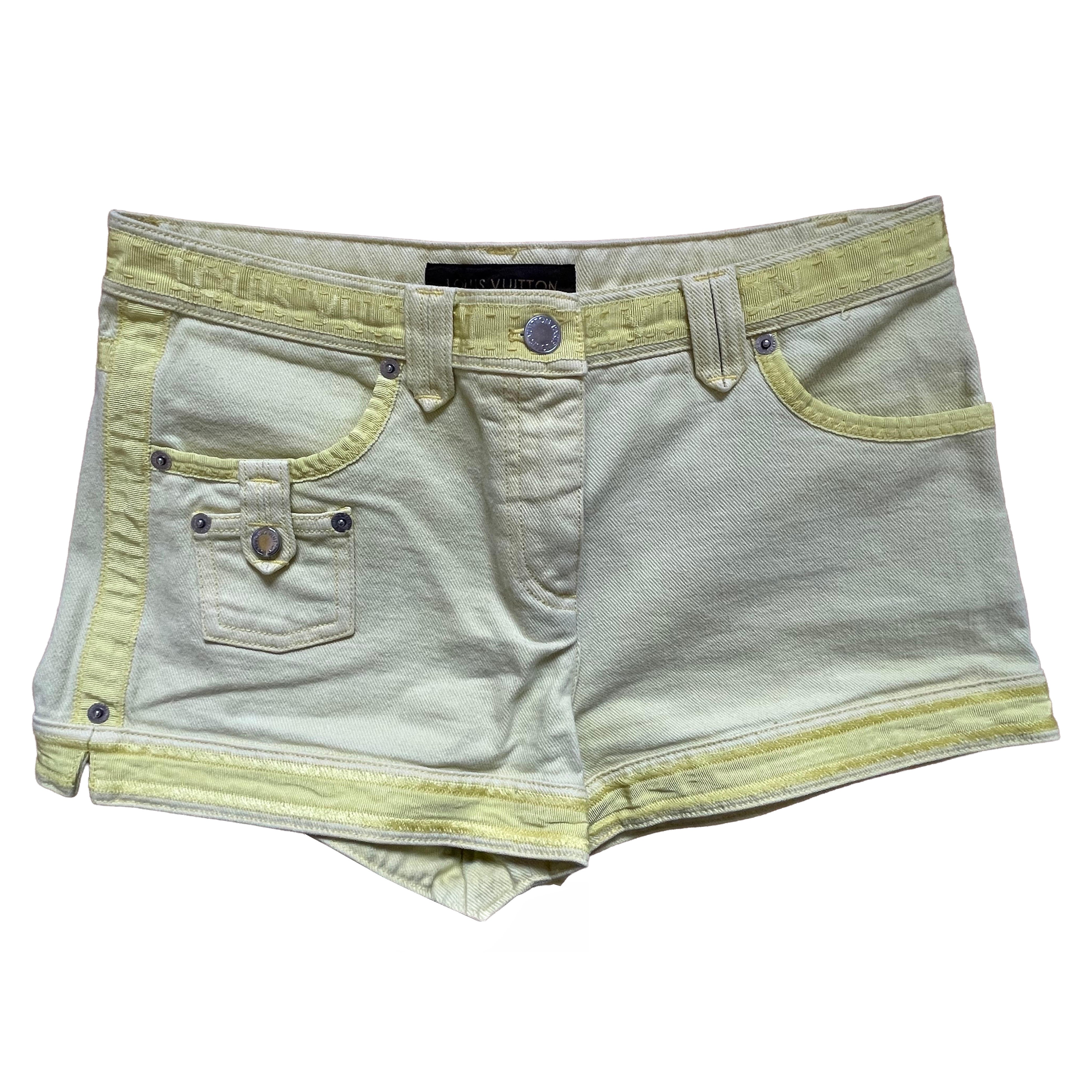 LOUIS VUITTON Mini short monogram pastel yellow