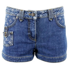 Louis Vuitton Mini Shorts in Denim - Jeans