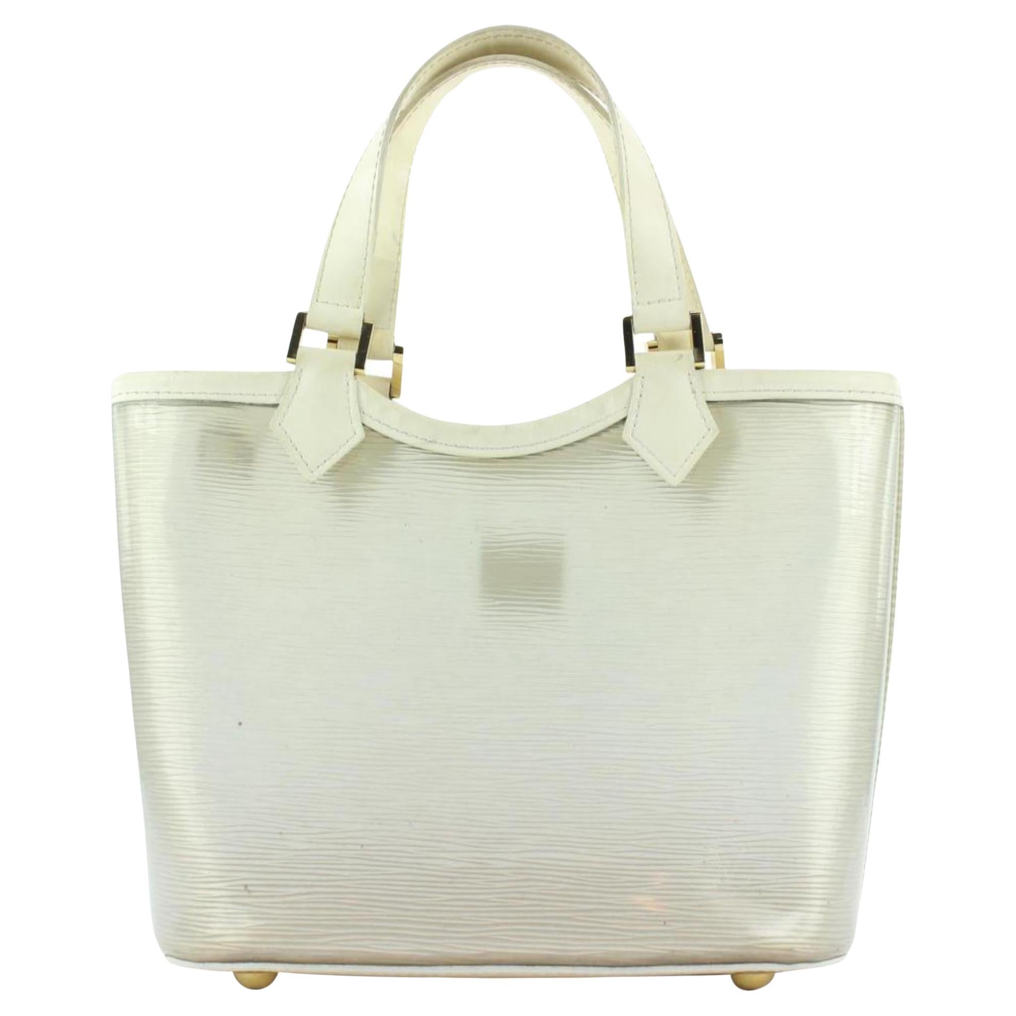 Louis Vuitton Mini White Epi Plage Clear Lagoon Bay Baia Tote bag 4LV1026