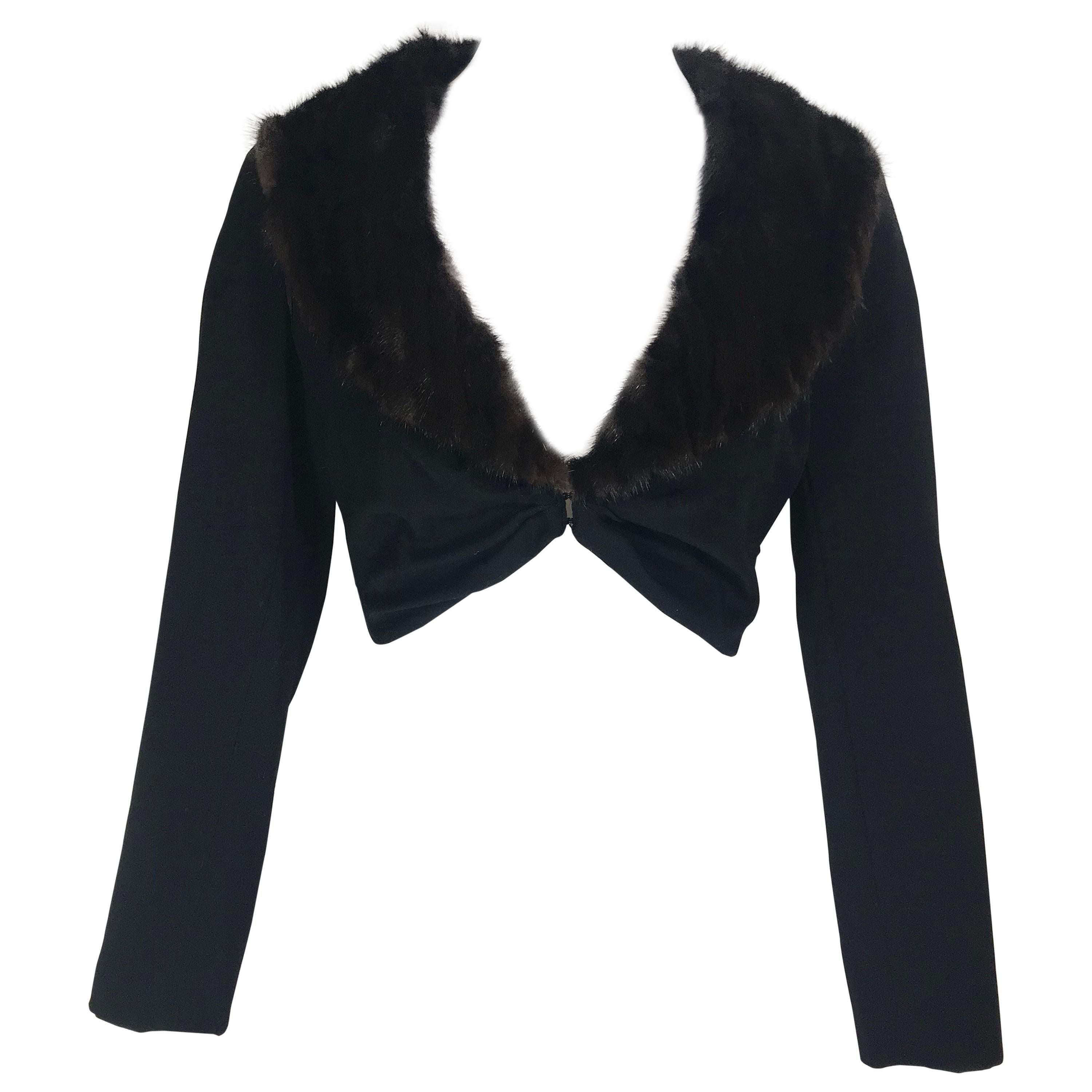 Louis Vuitton Mink Fur Cropped Jacket For Sale