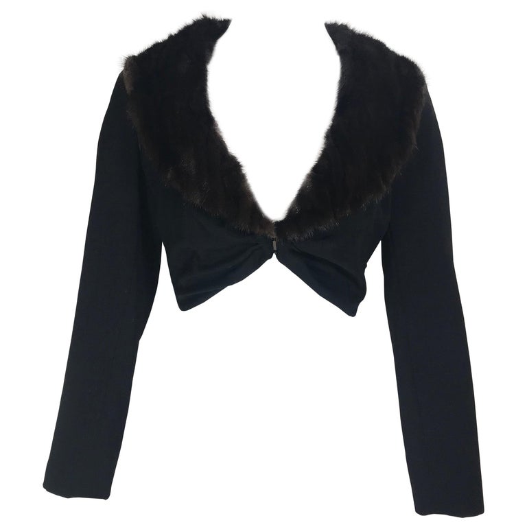 Louis Vuitton Mink Fur Cropped Jacket For Sale at 1stdibs