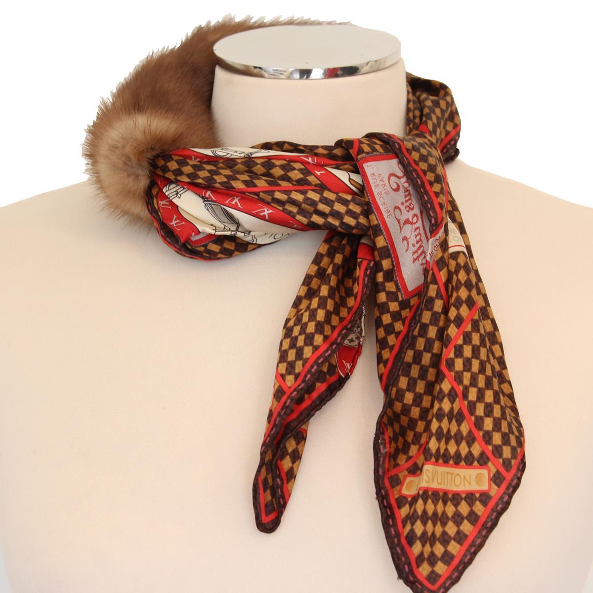 louis vuitton fur scarf