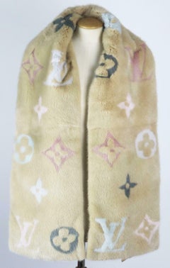 Louis Vuitton Minkgram Monogram Mink Fur Scarf
