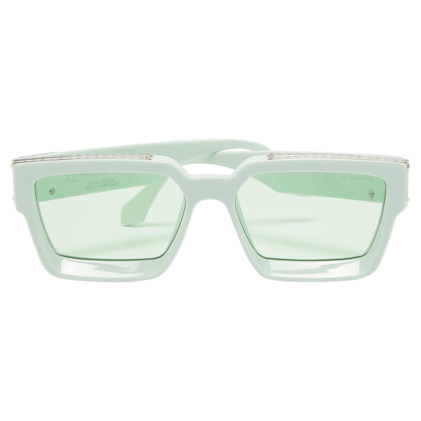Louis Vuitton Mint Green 1.1 Millionaires Square Sunglasses