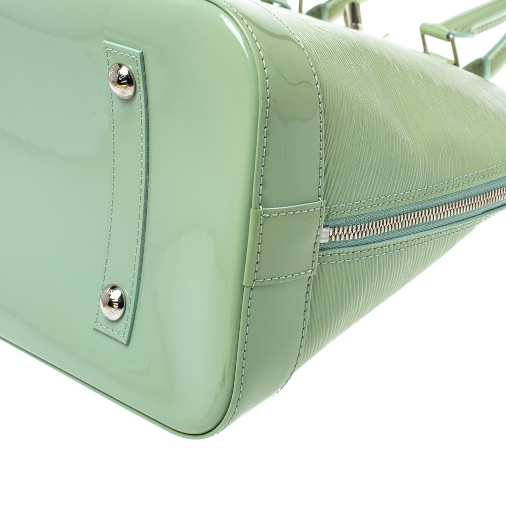 Louis Vuitton Mint Green Electric Epi Leather Alma GM Bag 4
