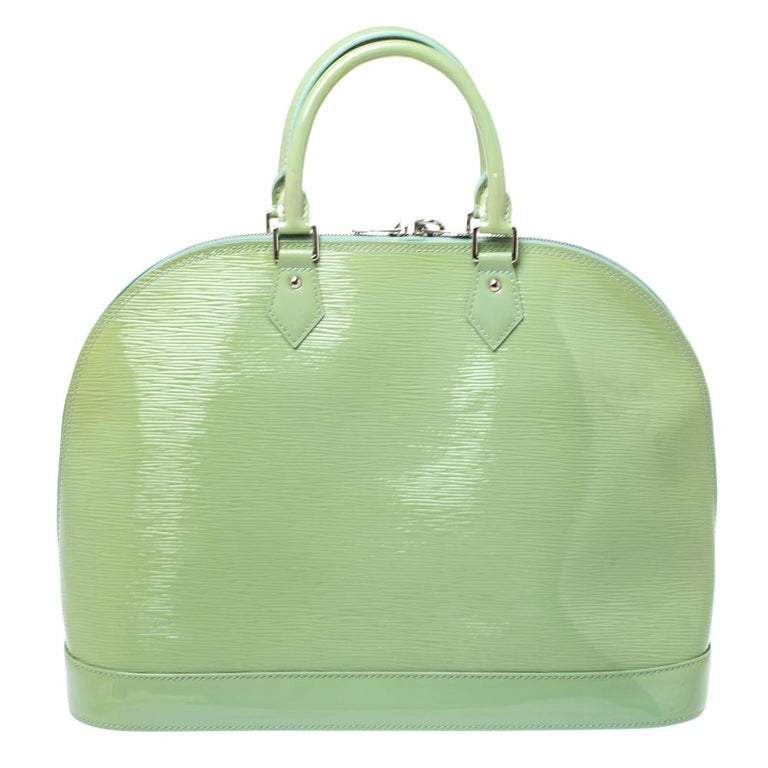 Louis Vuitton Mint Green Electric Epi Leather Alma GM Bag