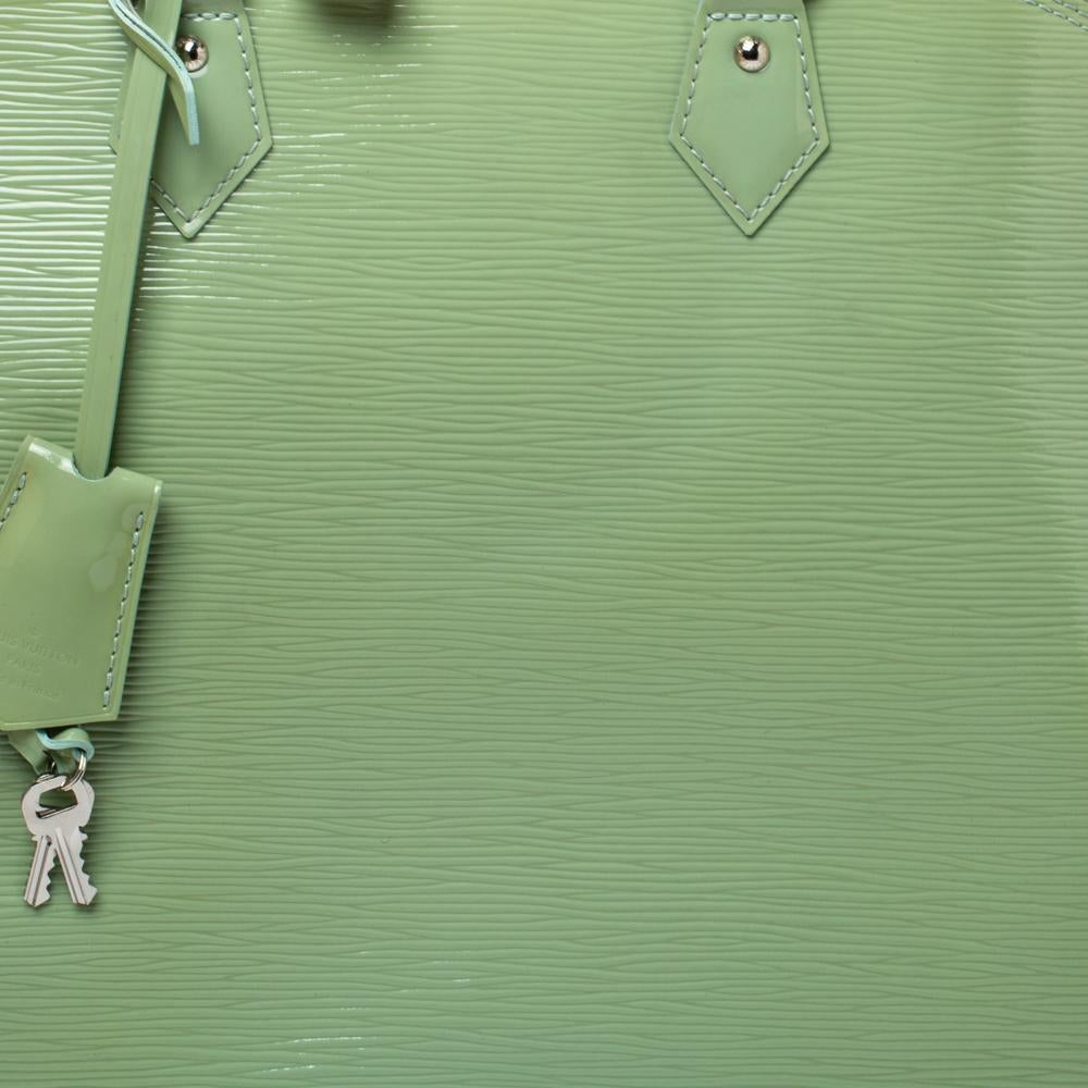 Louis Vuitton Mint Green Electric Epi Leather Alma GM Bag 2