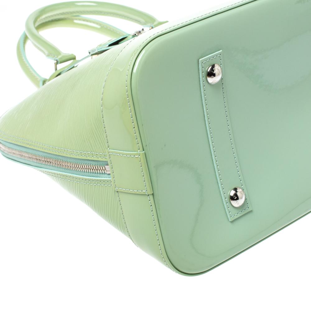 Louis Vuitton Mint Green Electric Epi Leather Alma GM Bag 3