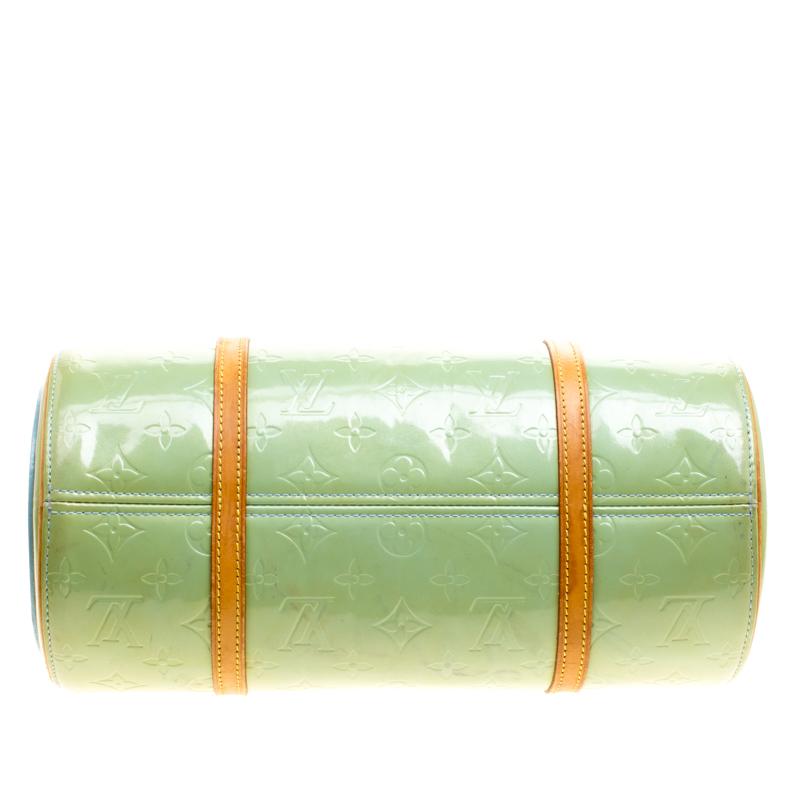 Beige Louis Vuitton Mint Green Monogram Vernis Bedford Bag