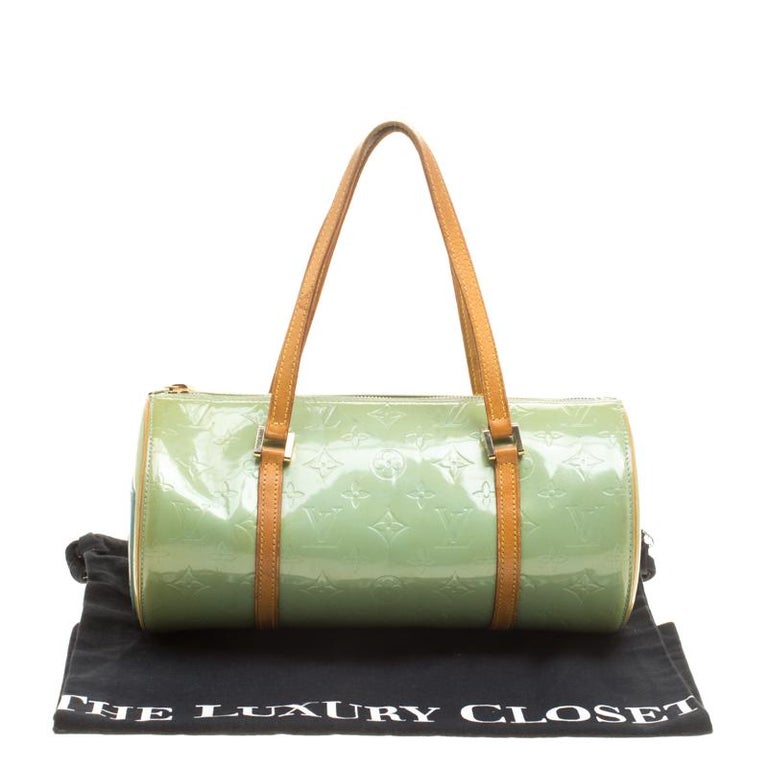 Louis Vuitton Mint Green Monogram Vernis Bedford Bag For Sale at