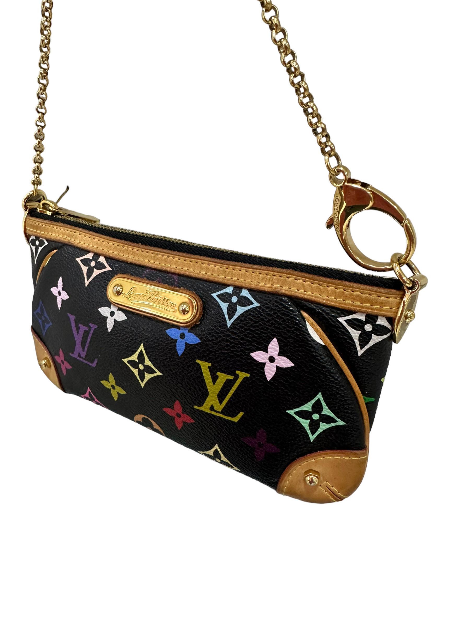 Louis Vuitton Mira PM x Takashi Murakami Multicolor Top Handle Bag In Good Condition In Torre Del Greco, IT