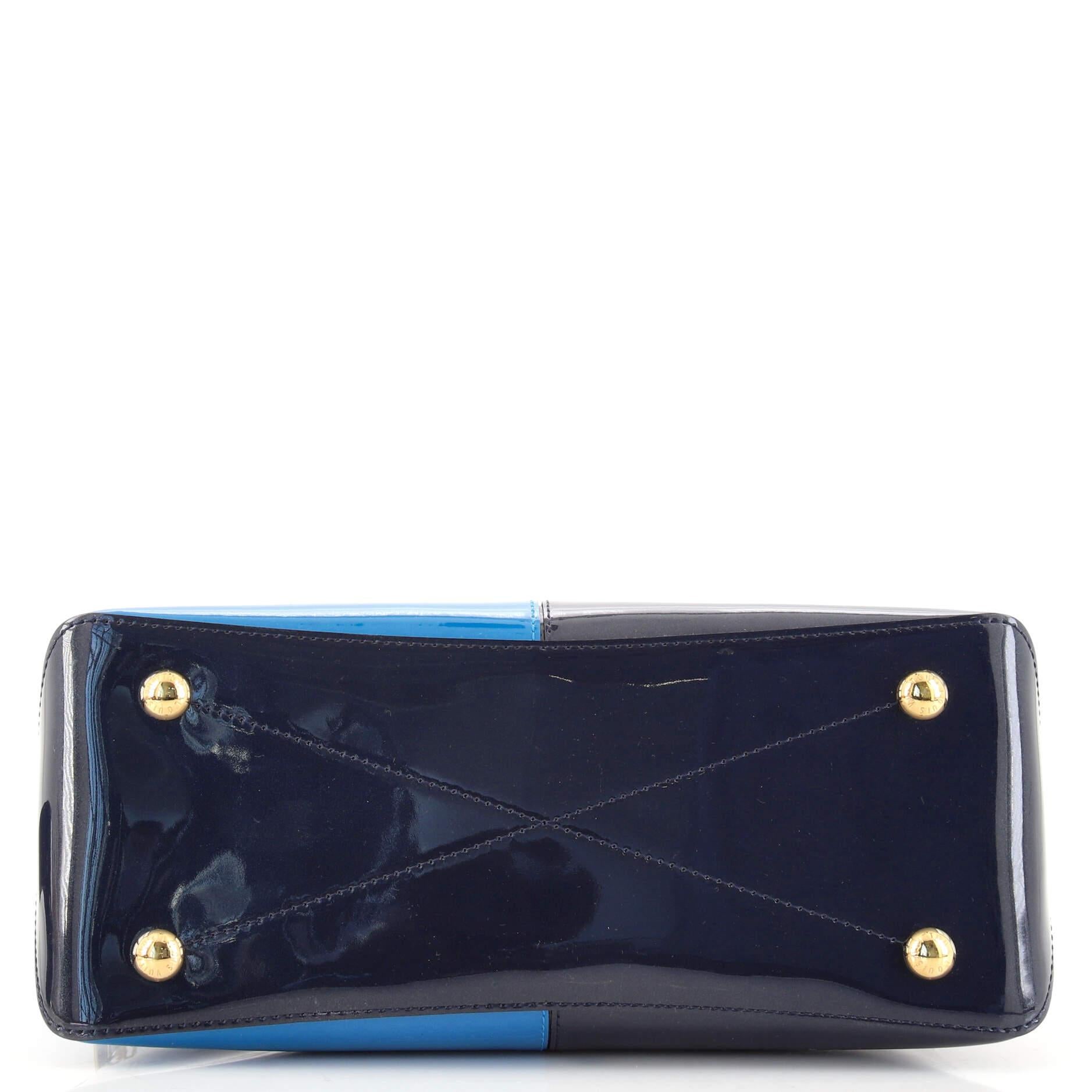 Blue Louis Vuitton Miroir Handbag Patent