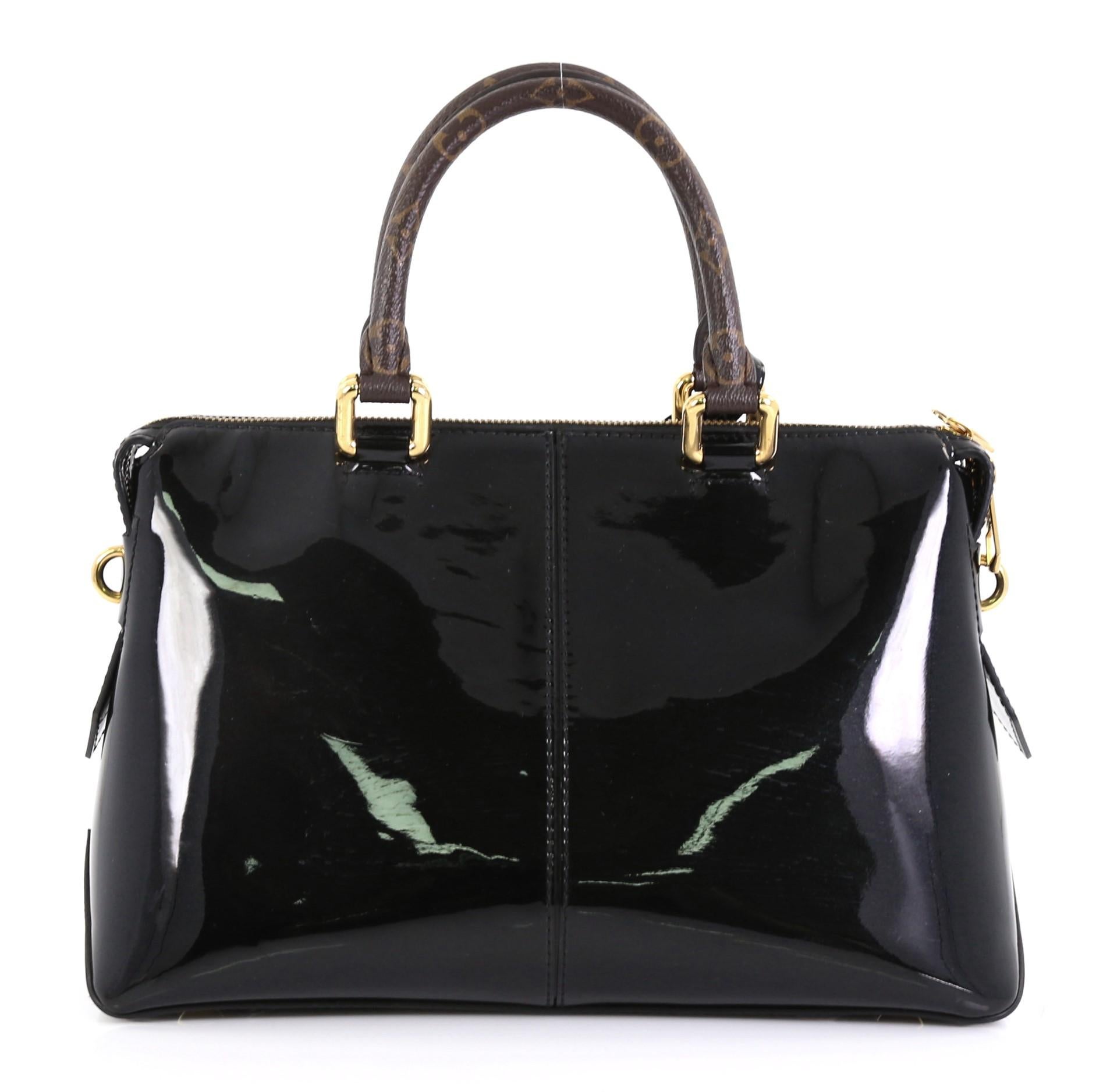 Louis Vuitton Miroir Handbag Vernis with Monogram Canvas In Good Condition In NY, NY