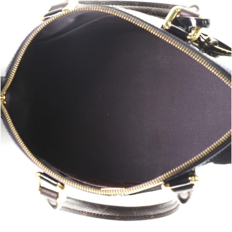 Black Louis Vuitton Miroir Handbag Vernis with Monogram Canvas