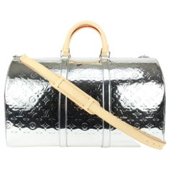 Louis Vuitton Miroir Silver Monogram Mirror Keepall Bandouliere 50 Duffle