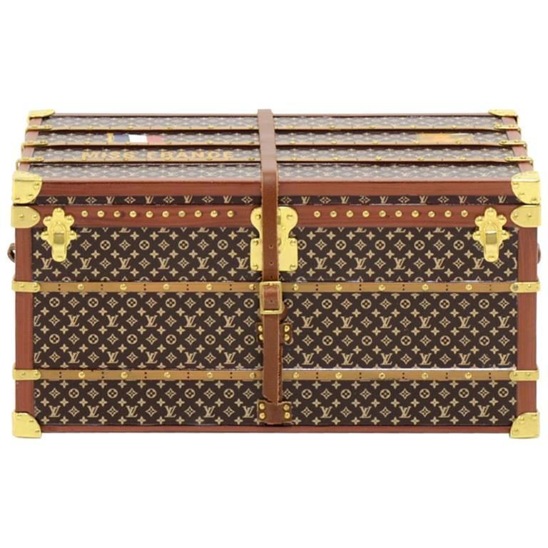 Louis Vuitton Miss France Monogram Miniature Steamer Trunk Motif Paperweight