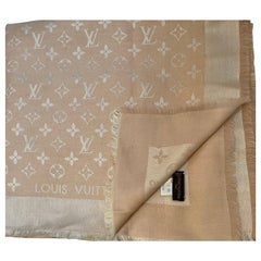 Louis Vuitton Misty Pink  Monogram Shawl Scarf/Wrap Size 56X56, Excellent