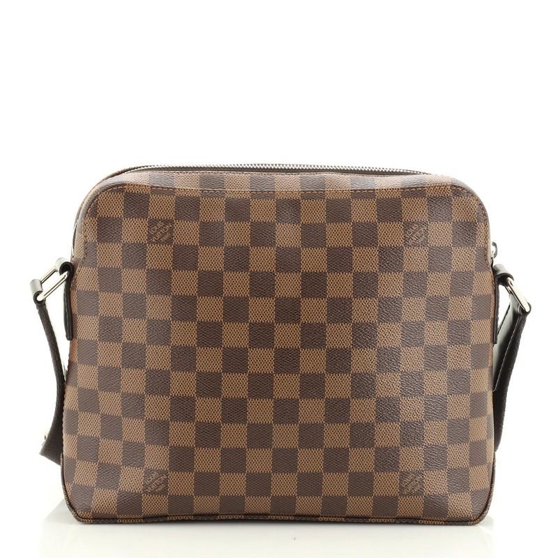 Black Louis Vuitton Model: Jake Messenger Bag Damier PM