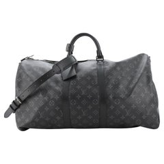 Louis Vuitton Model: Keepall Bandouliere Bag Monogram Eclipse Canvas 55
