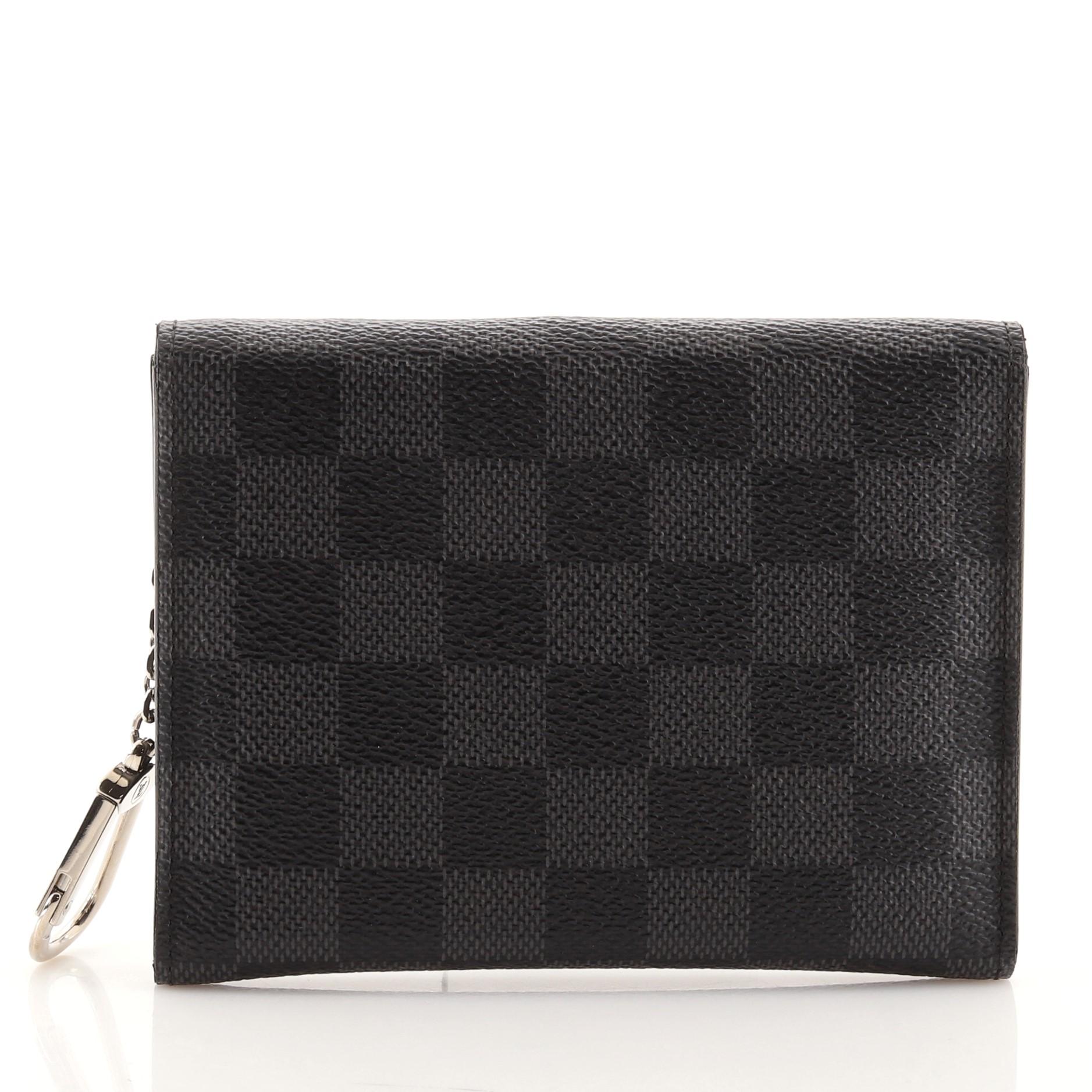 Modulbares Portemonnaie von Louis Vuitton Damier Graphit Kompakt im Zustand „Gut“ in NY, NY