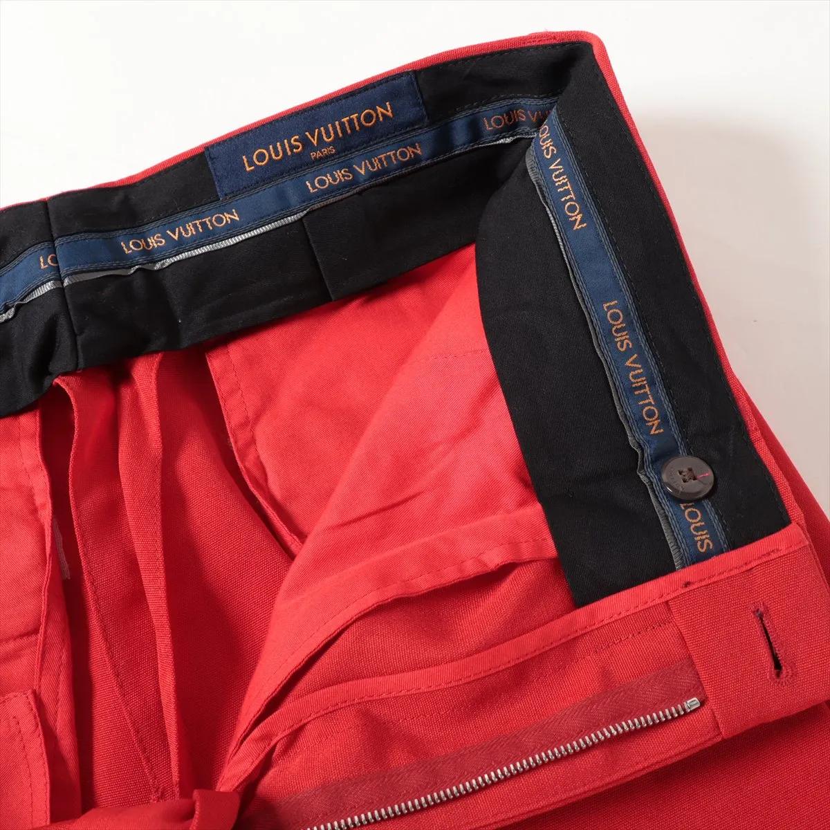 Pantalones Louis Vuitton de mohair Rojo en venta 1