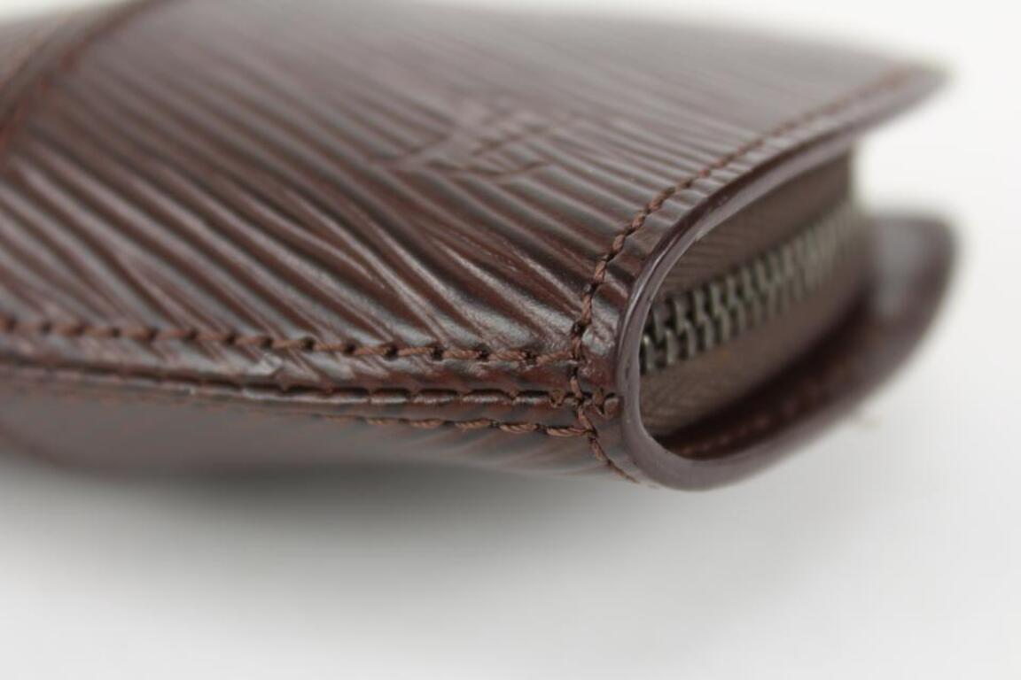 Louis Vuitton Moka Brown Epi Leather Demi Lune Zippy Coin Purse 14lvs1230 For Sale 4