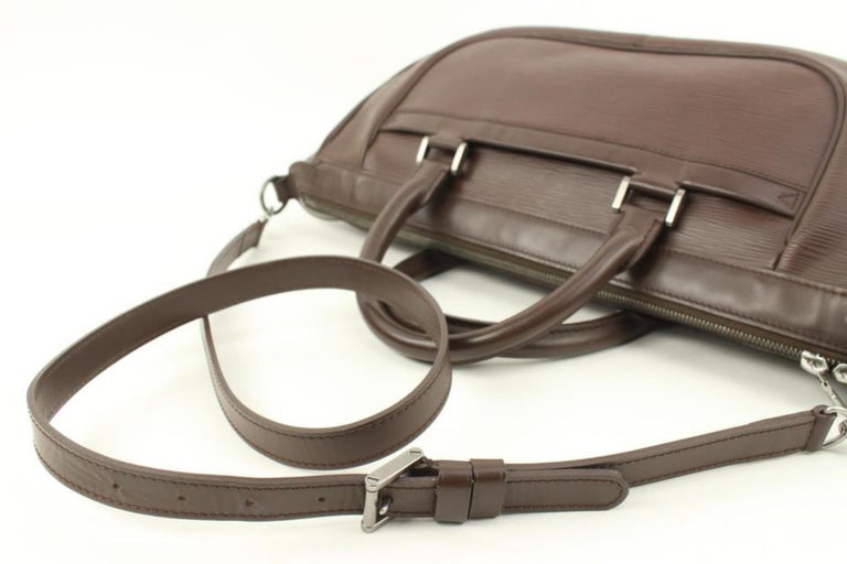 Louis Vuitton Moka Brown Epi Leather Dhanura MM 2way Satchel 79lv225s For  Sale at 1stDibs
