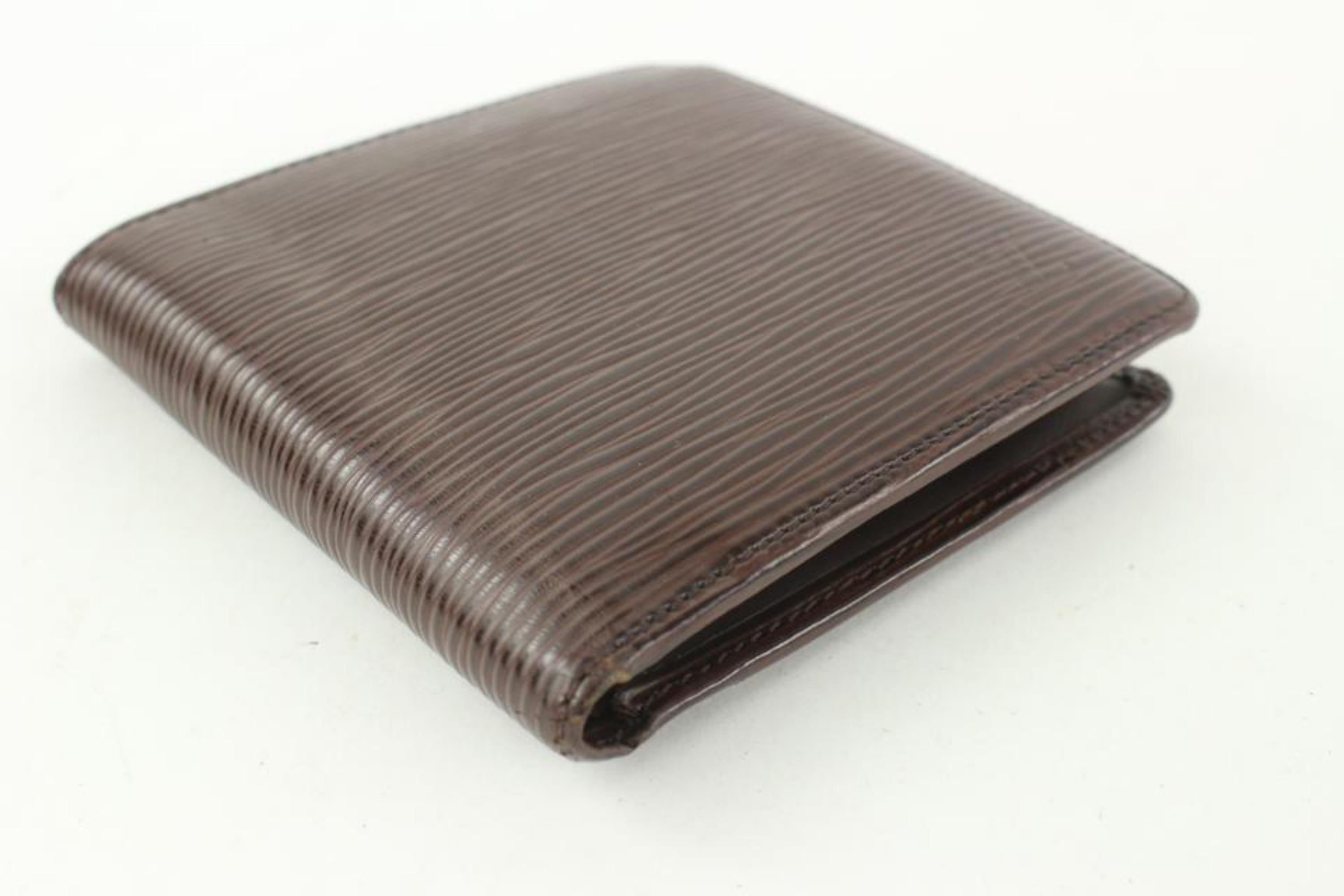 Louis Vuitton Moka Brown Epi Leather Slender Multiple Marco Florin Wallet 1LV52a 1