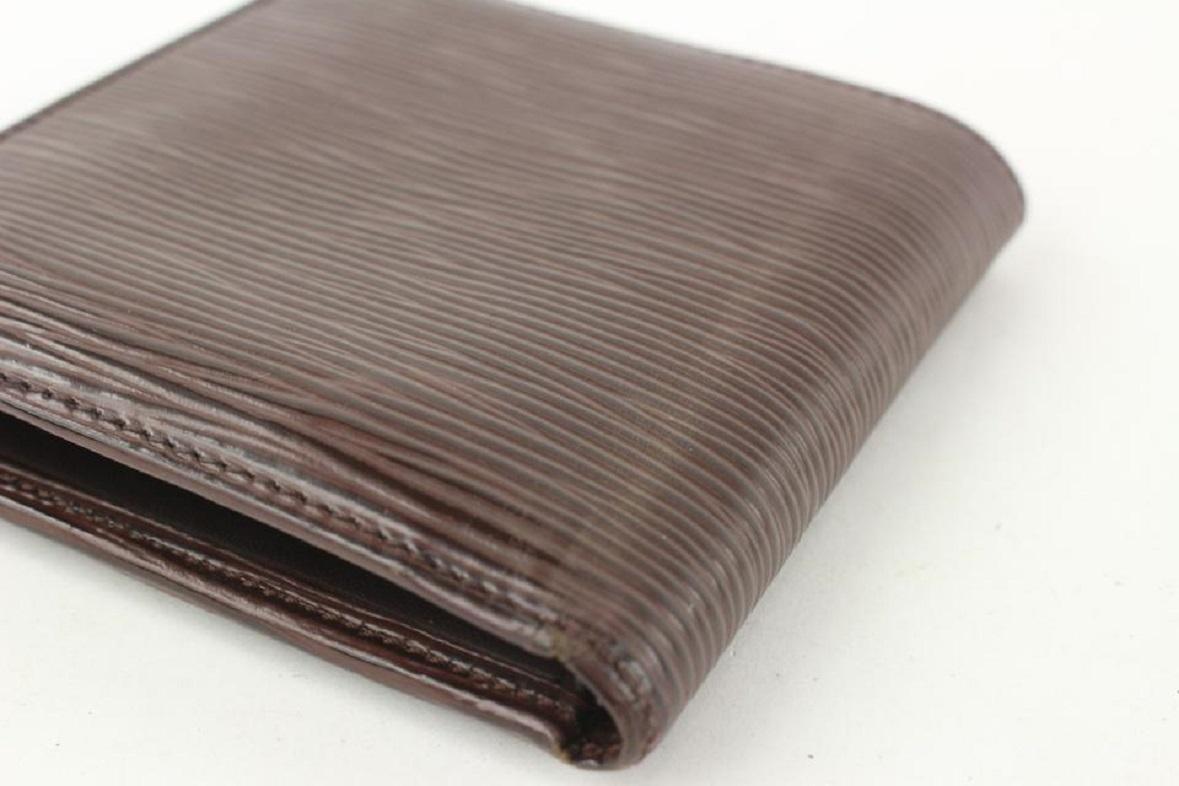 Louis Vuitton Moka Brown Epi Leather Slender Multiple Marco Florin Wallet For Sale 2